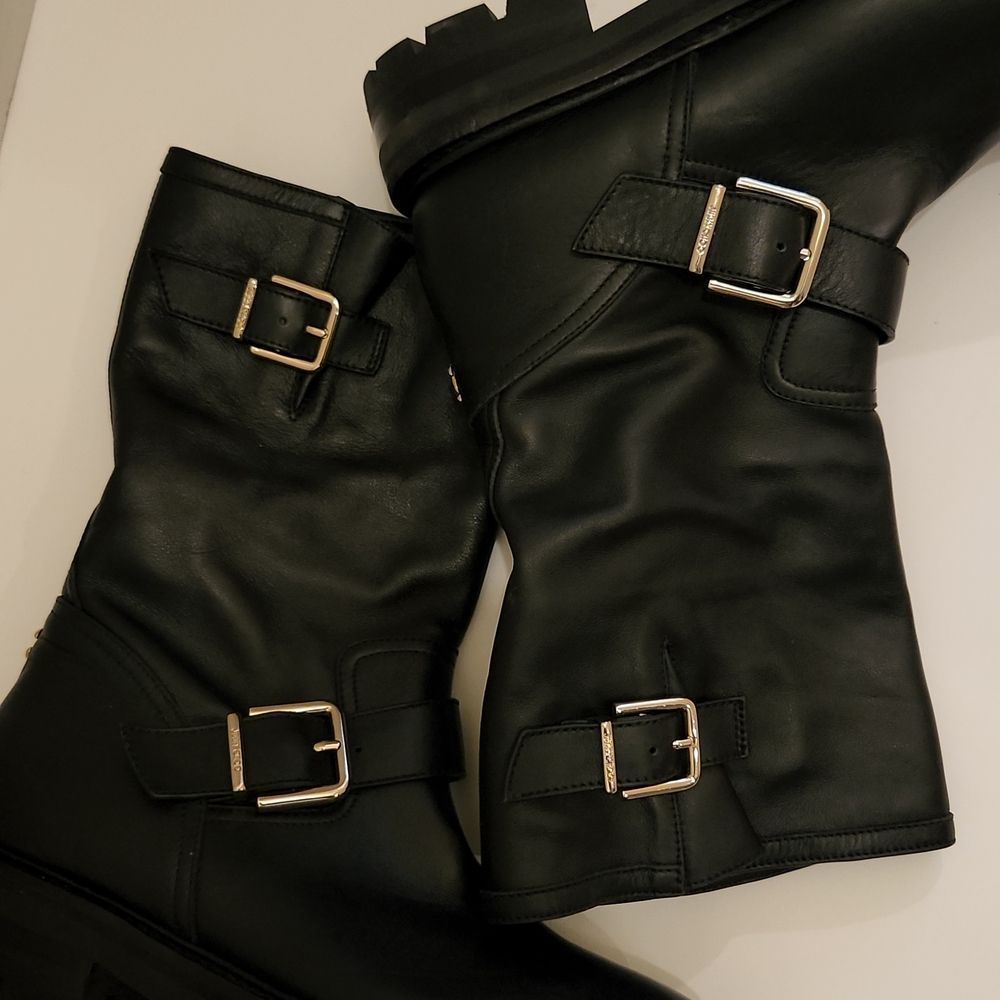 The Jimmy Choo Youth II Leather Boot features a leather upper, - Picture 4 of 14